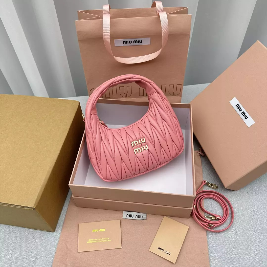 Miu Miu Wander Shoulder Bag In Matelassé Nappa Leather