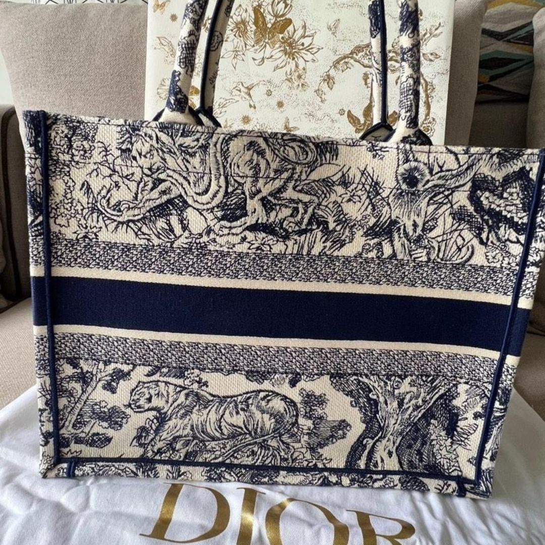 Large Dior Book Tote Bag
