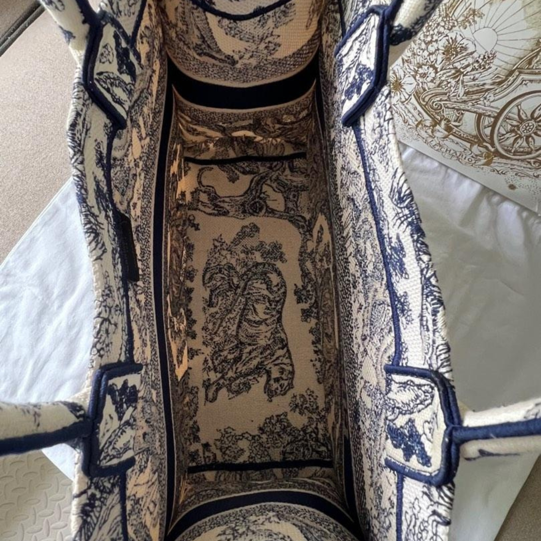 Large Dior Book Tote Bag
