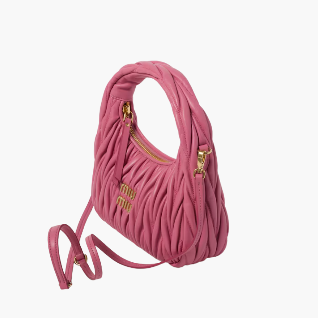 Miu Miu Wander Shoulder Bag In Matelassé Nappa Leather