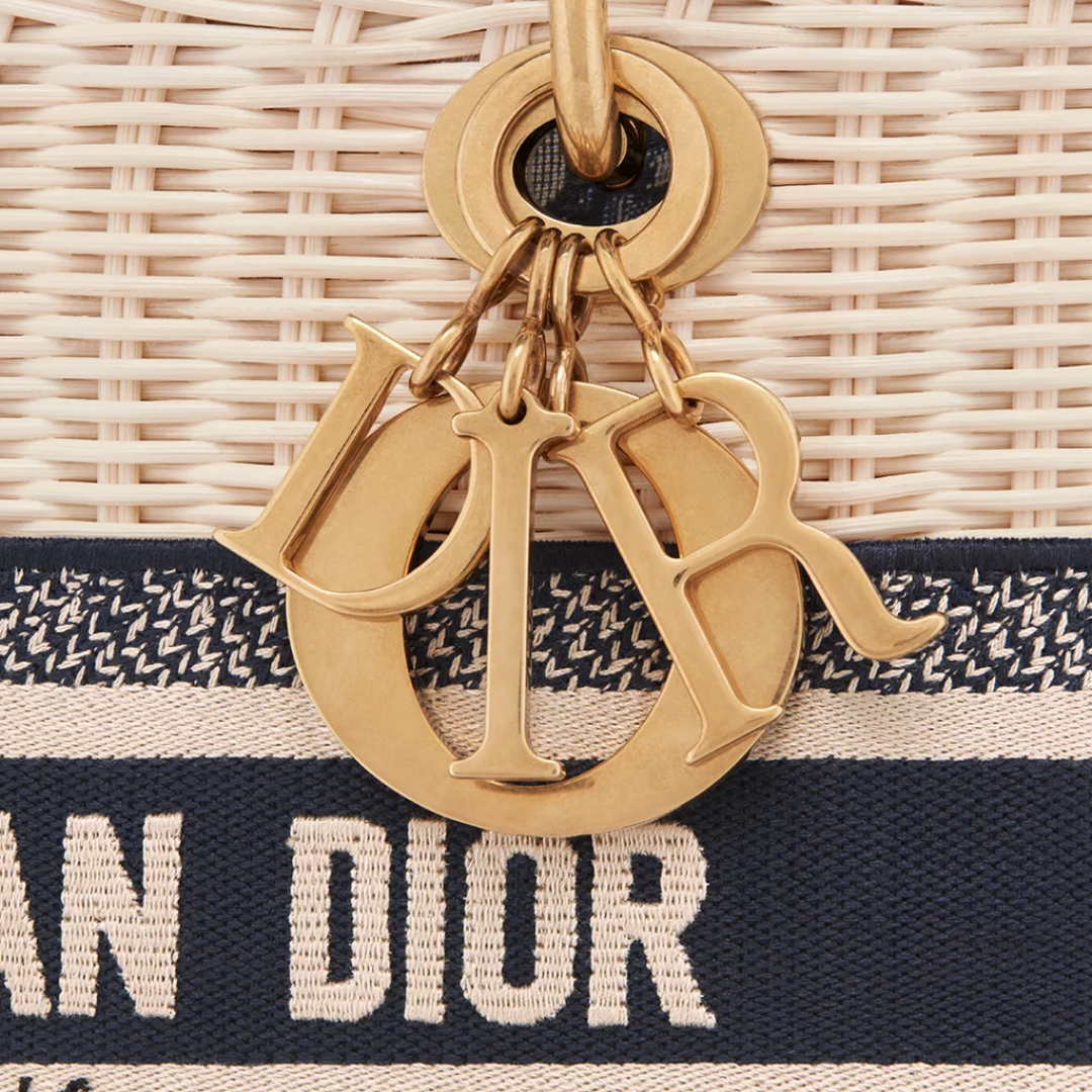 Dior Lady Dior Handbag Made Of Rattan
