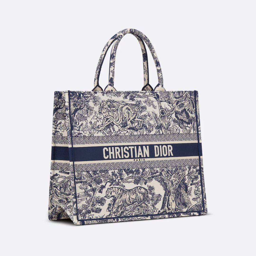 Large Dior Book Tote Bag