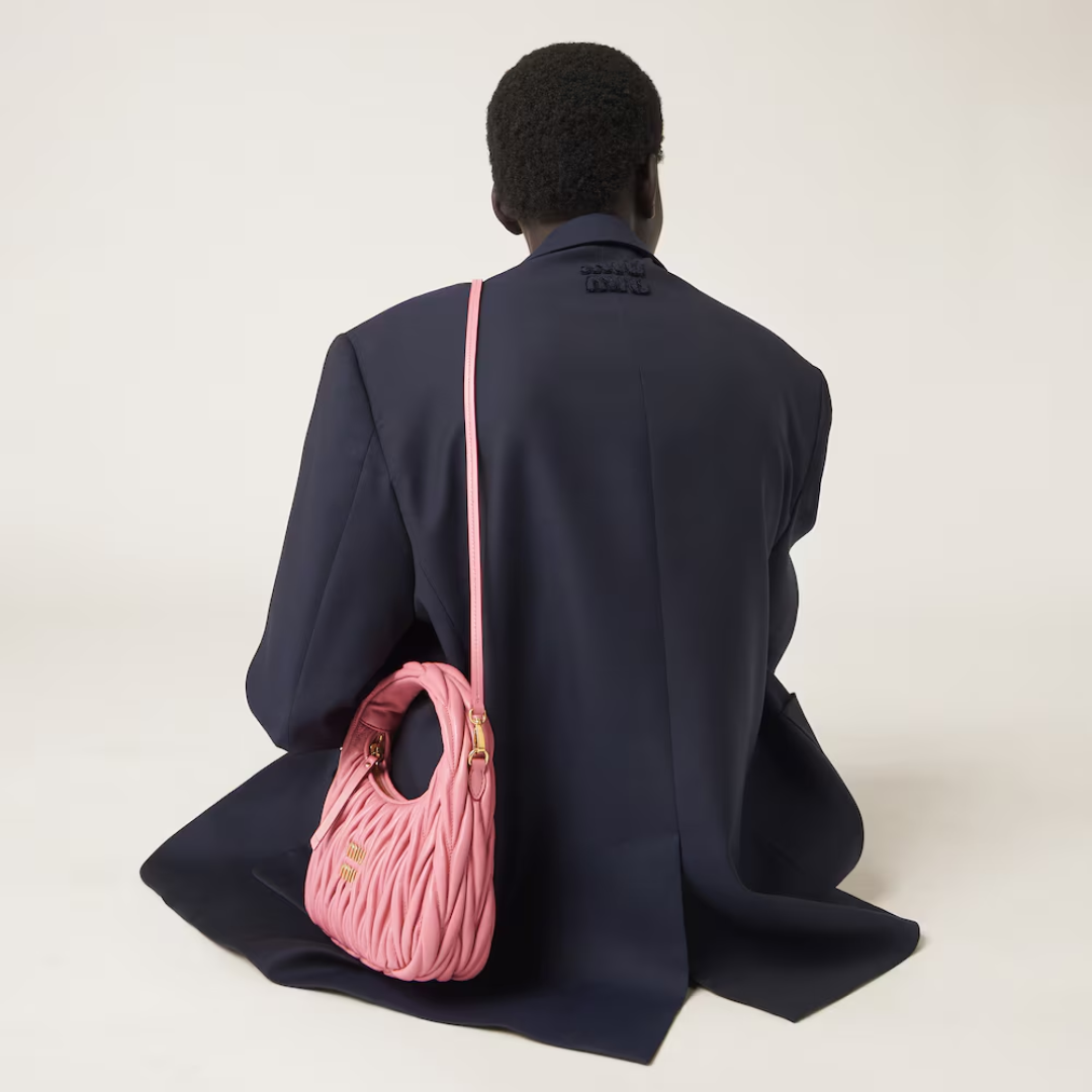 Miu Miu Wander Shoulder Bag In Matelassé Nappa Leather
