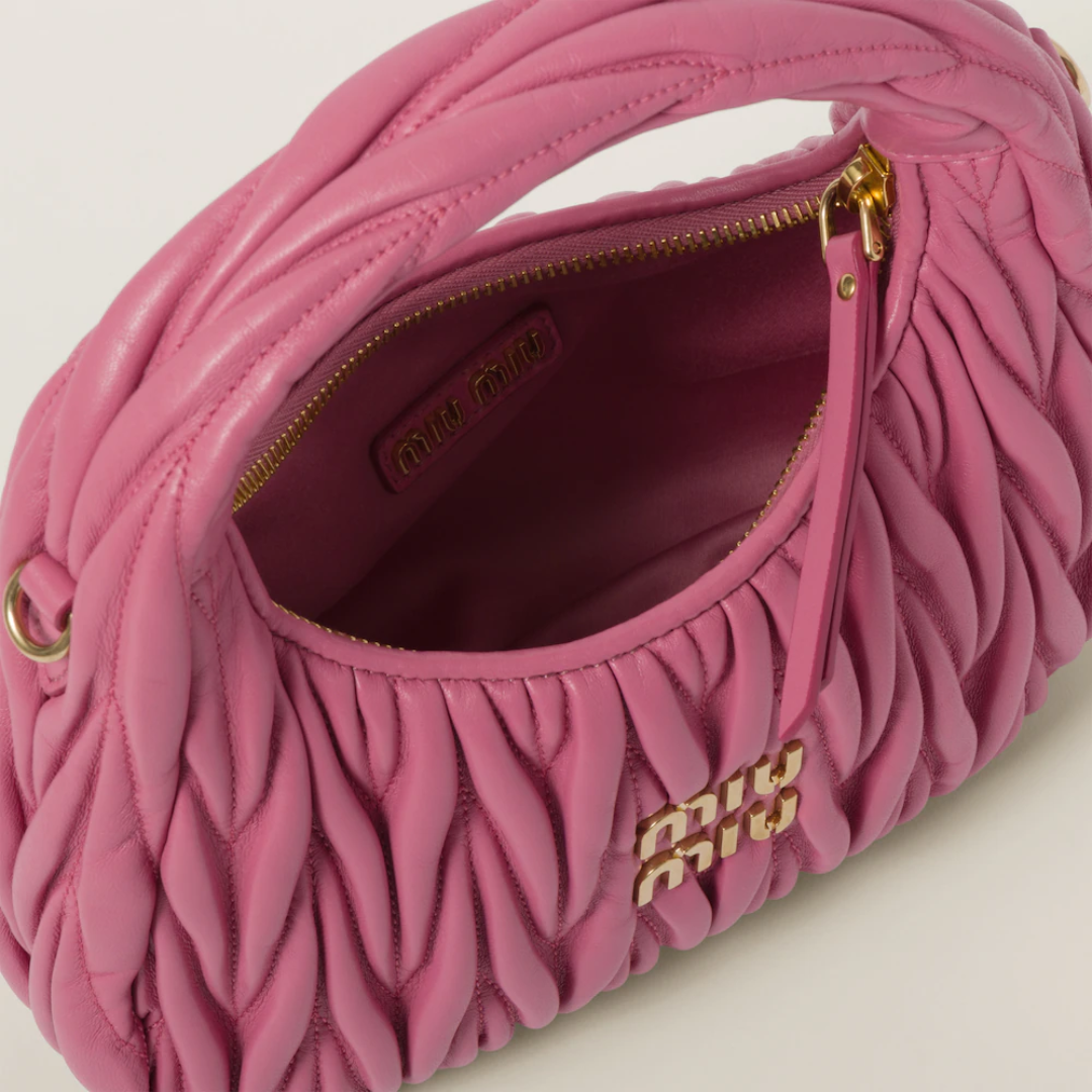 Miu Miu Wander Shoulder Bag In Matelassé Nappa Leather